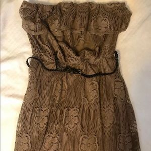 Strapless lace dress